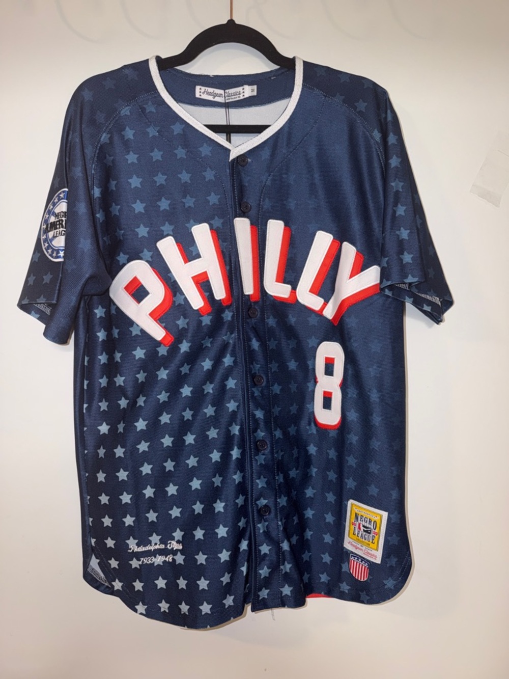 ⭐️⚾️✊🏾⚾️⭐️ Negro League PHILLY STARS Throwback Baseball Jersey - Size M